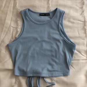 SHEIN Open Back Crop Top